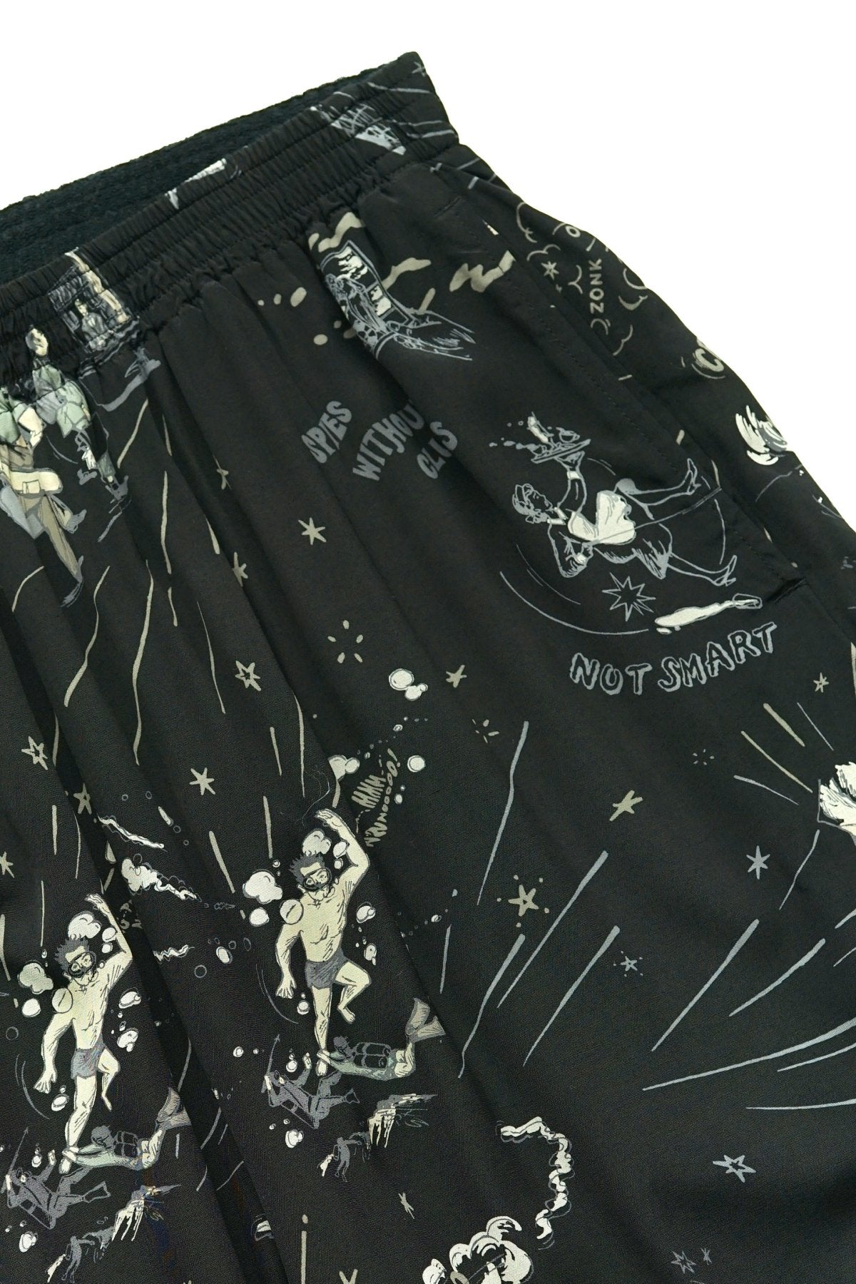 Porter Classic - 落ちこぼれスパイALOHA PANTS (THE MISFIT SPIES) - BLACK