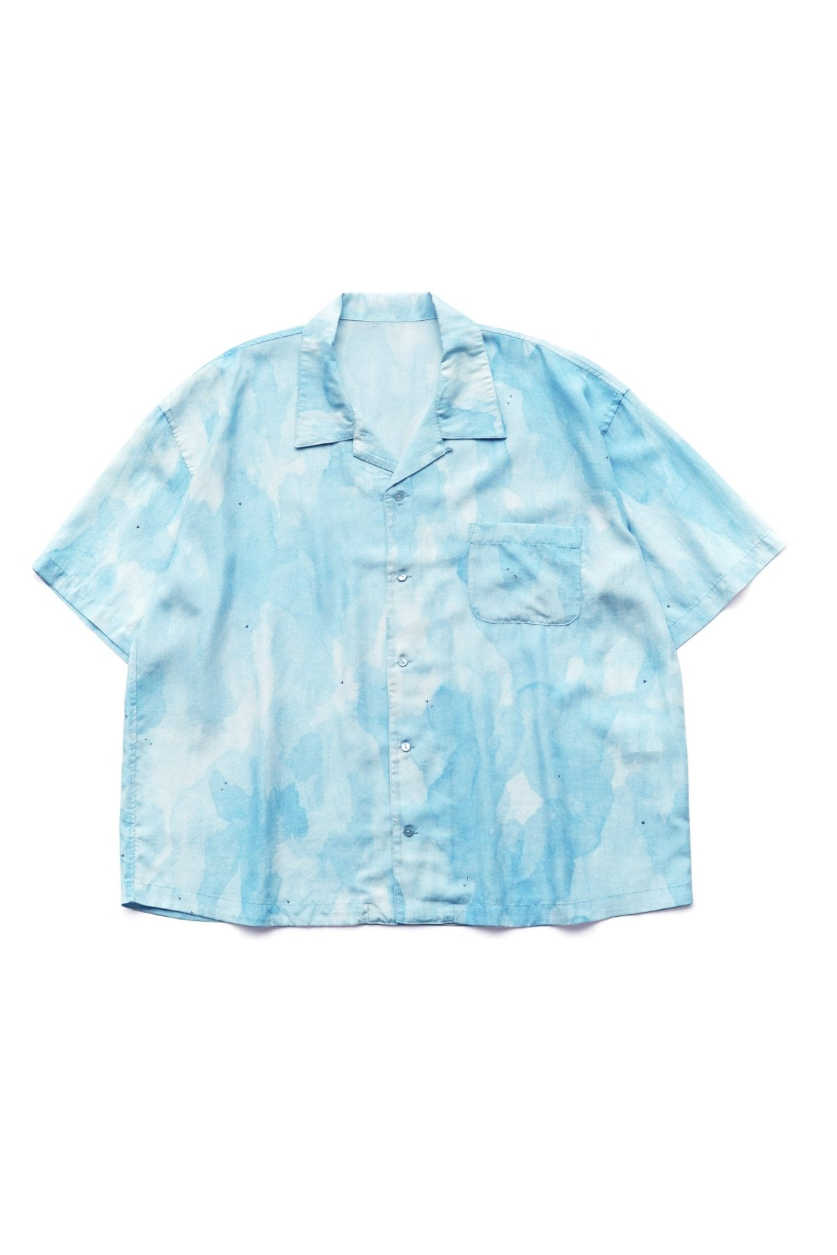 Porter Classic - 水彩ALOHA SHIRT (BLUE WATER COLOR) - BLUE