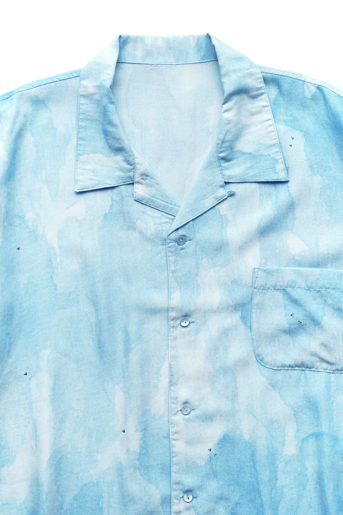 Porter Classic - 水彩ALOHA SHIRT (BLUE WATER COLOR) - BLUE