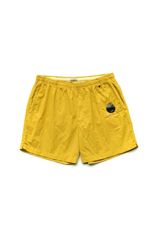 C.P. COMPANY - FLATT NYLON BEACH SHORTS - NUGGET GOLD