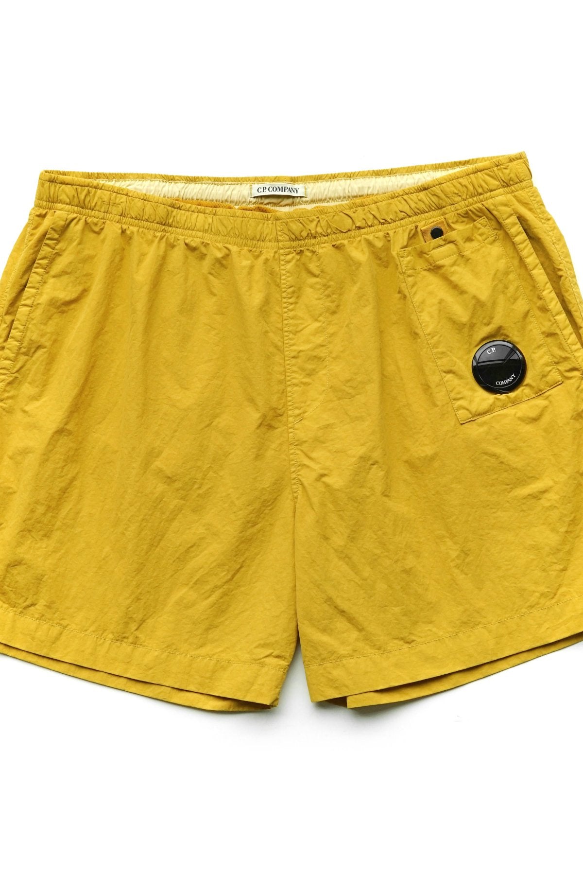 C.P. COMPANY - FLATT NYLON BEACH SHORTS - NUGGET GOLD