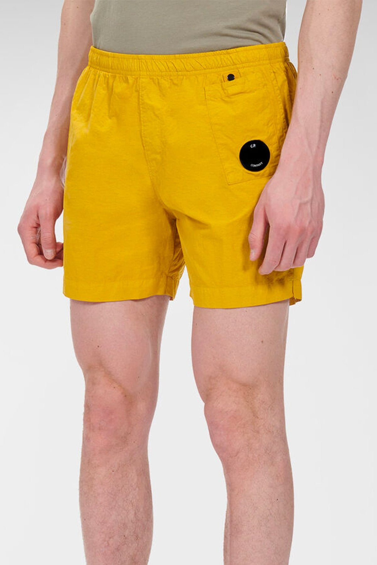 C.P. COMPANY - FLATT NYLON BEACH SHORTS - NUGGET GOLD