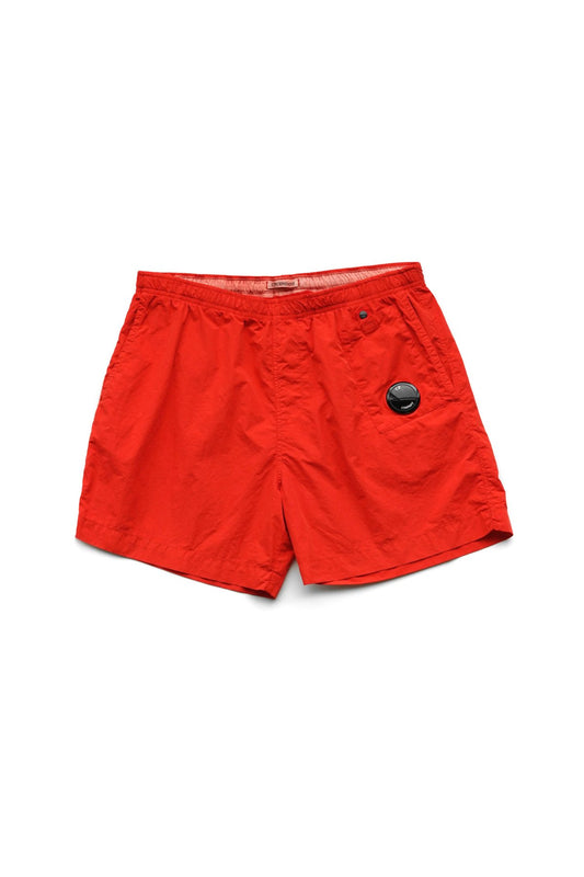 C.P. COMPANY - FLATT NYLON BEACH SHORTS - FIERY RED