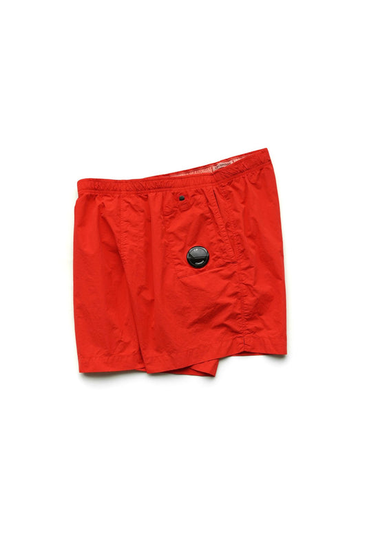 C.P. COMPANY - FLATT NYLON BEACH SHORTS - FIERY RED