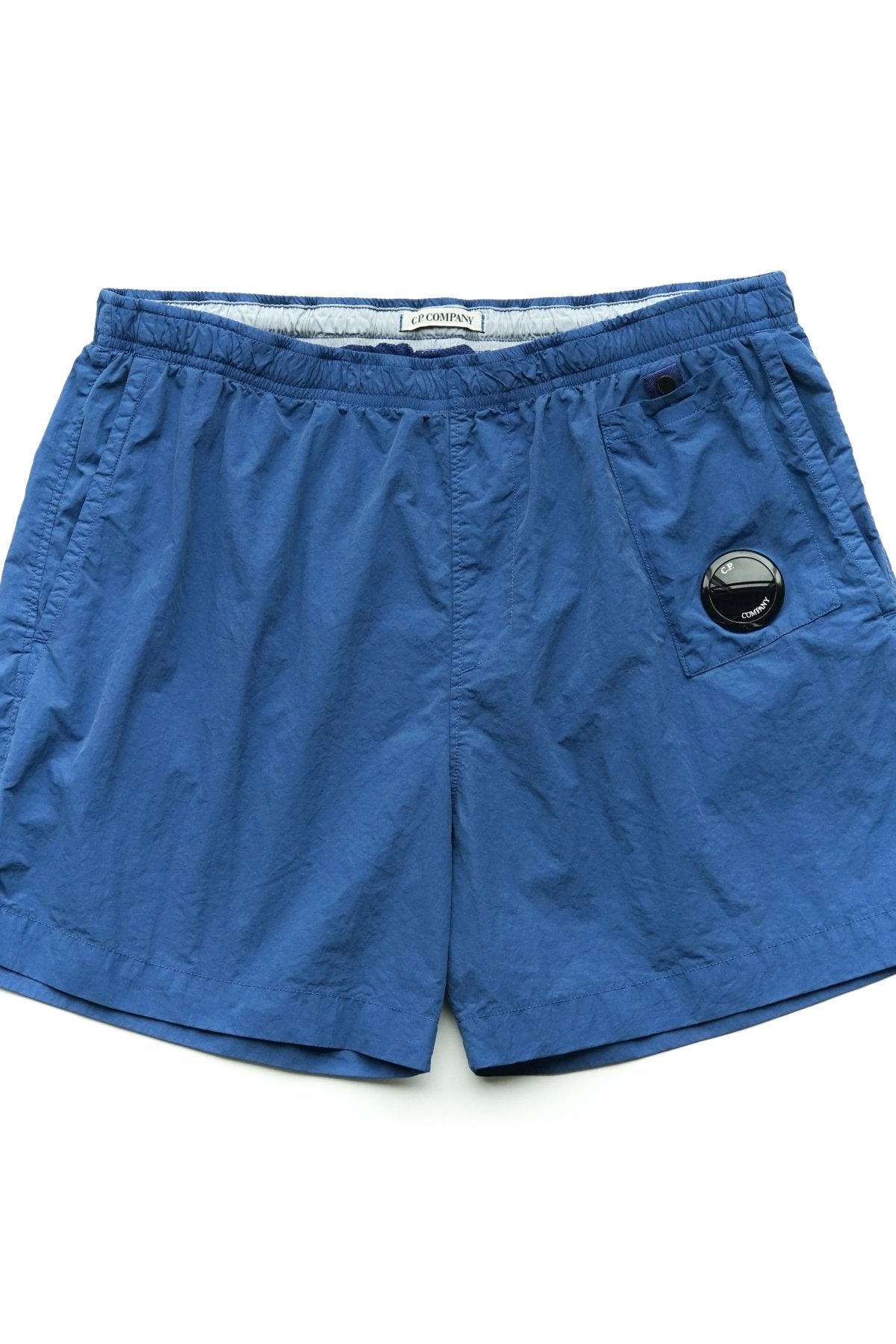 C.P. COMPANY - FLATT NYLON BEACH SHORTS - BLUE QUARTZ