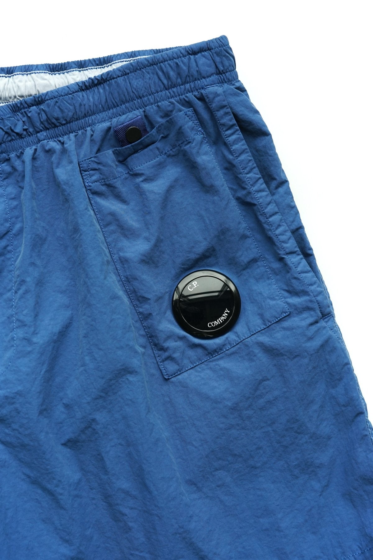 C.P. COMPANY - FLATT NYLON BEACH SHORTS - BLUE QUARTZ