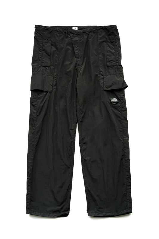 C.P. COMPANY - FLATT NYLON OVERSIZED PANTS - BLACK