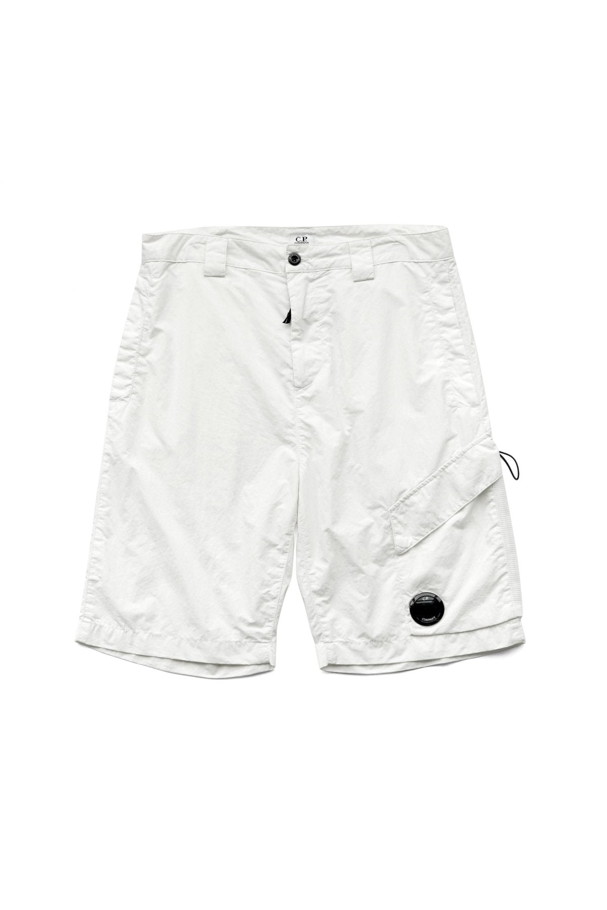 C.P. COMPANY - FLATT NYLON CARGO SHORTS - GAUZE WHITE