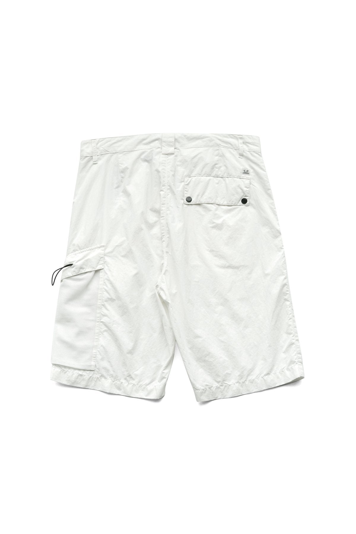 C.P. COMPANY - FLATT NYLON CARGO SHORTS - GAUZE WHITE