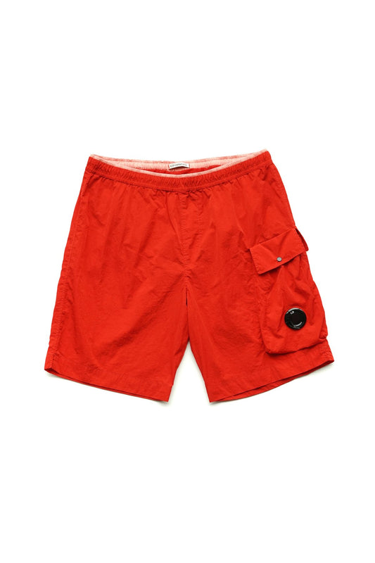 C.P. COMPANY - CHROME BEACH SHORTS - FIERY RED