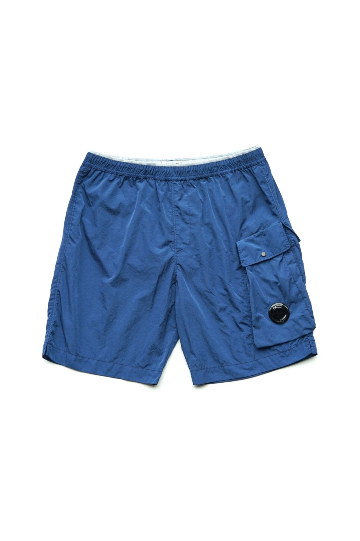 C.P. COMPANY - CHROME BEACH SHORTS - BLUE QUARTZ