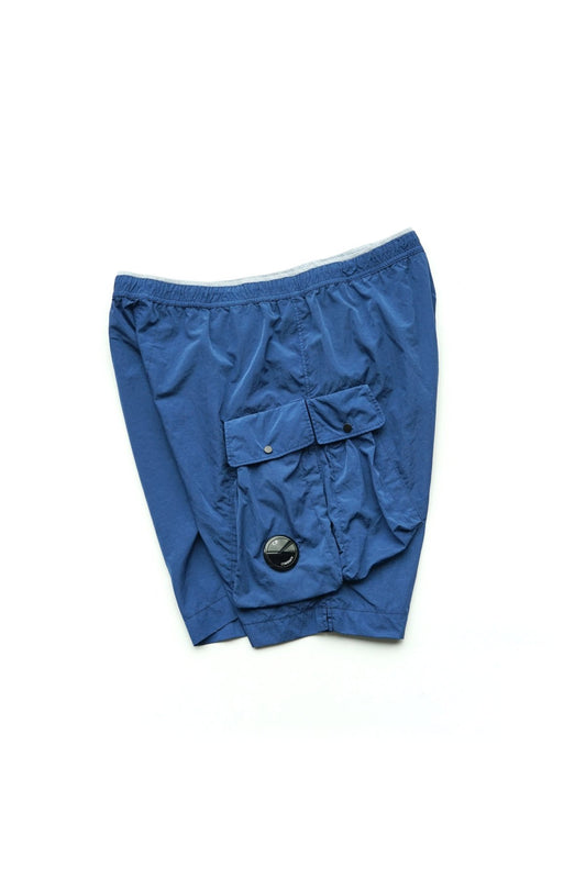 C.P. COMPANY - CHROME BEACH SHORTS - BLUE QUARTZ