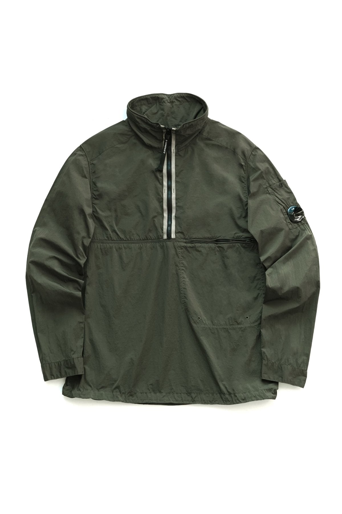 C.P. COMPANY - CR-L HALF ZIP OVERSHIRT - GREEN MOSS