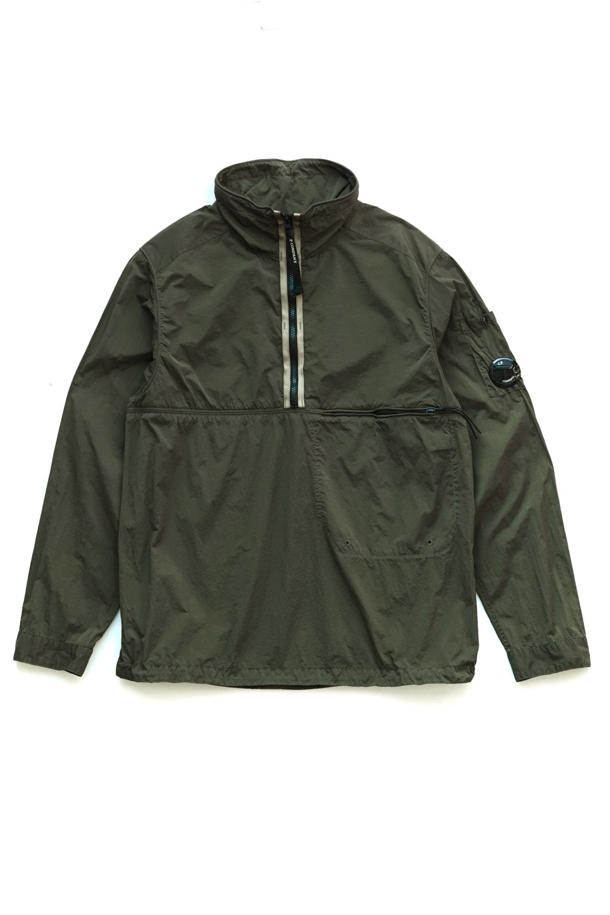 C.P. COMPANY - CR-L HALF ZIP OVERSHIRT - GREEN MOSS