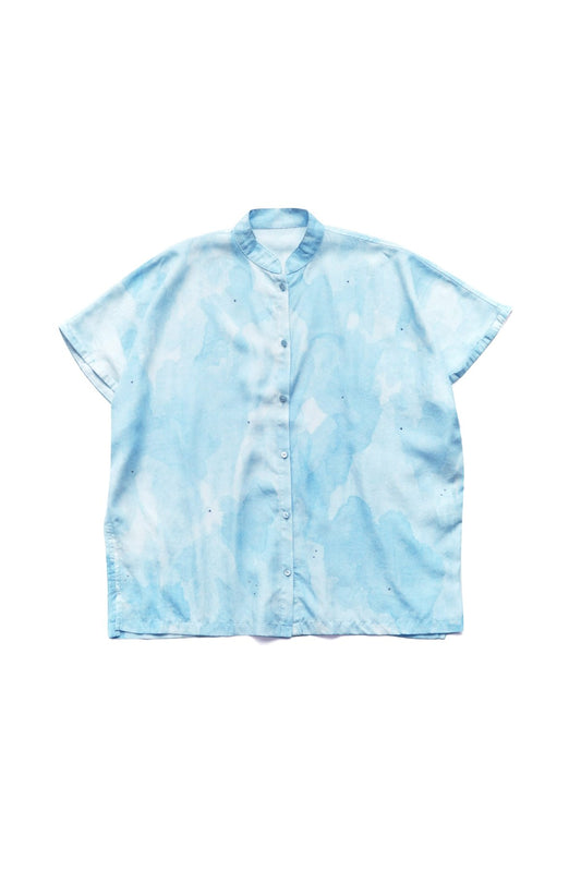 Porter Classic - 水彩ALOHA BLOUSE (BLUE WATER COLOR) - BLUE