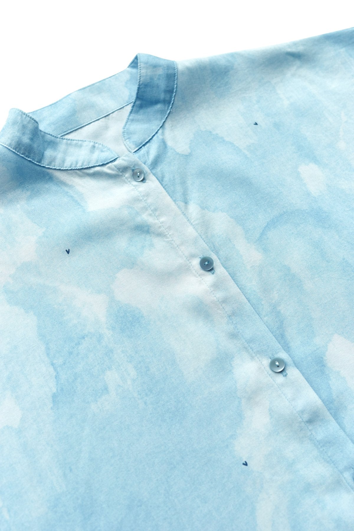 Porter Classic - 水彩ALOHA BLOUSE (BLUE WATER COLOR) - BLUE