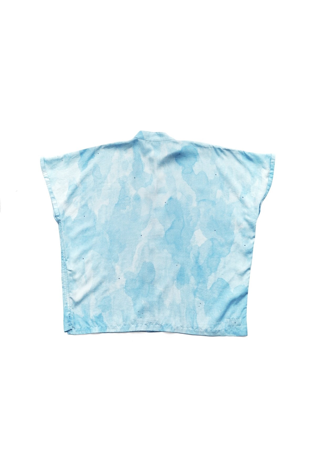 Porter Classic - 水彩ALOHA BLOUSE (BLUE WATER COLOR) - BLUE