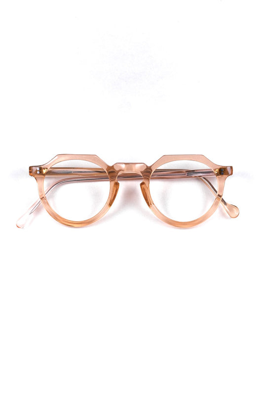 1960s FRANCE VINTAGE EYEGLASS CROWN PANT TRANSPARENT PINK - OPT-863