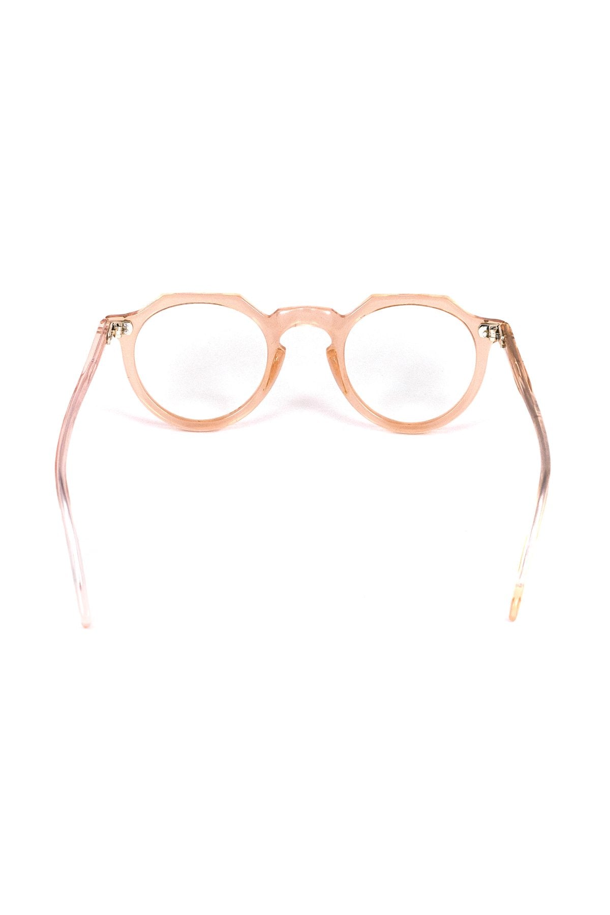 1960s FRANCE VINTAGE EYEGLASS CROWN PANT TRANSPARENT PINK - OPT-863