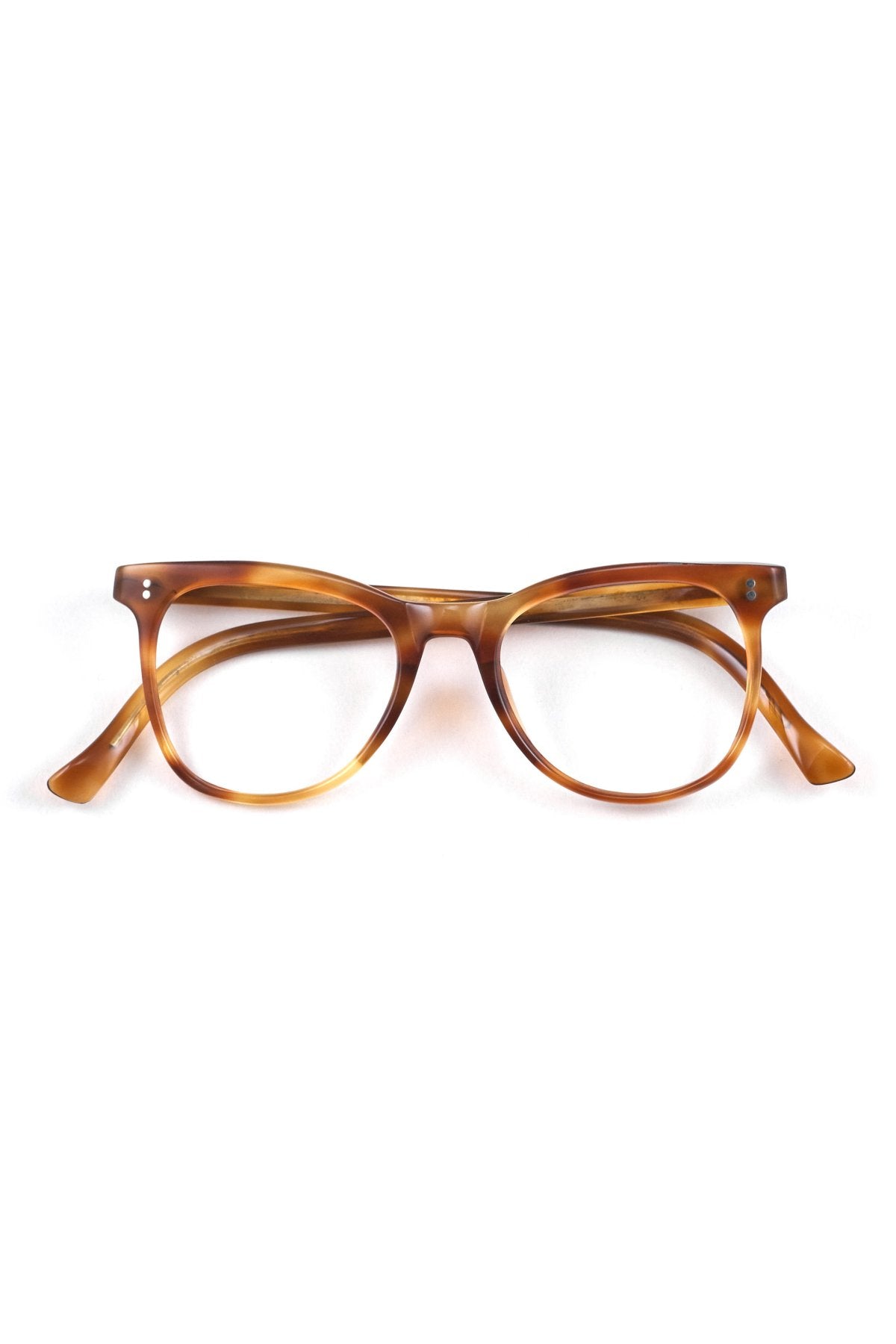 1960s FRANCE VINTAGE EYEGLASS HONEY AMBER - OPT-868