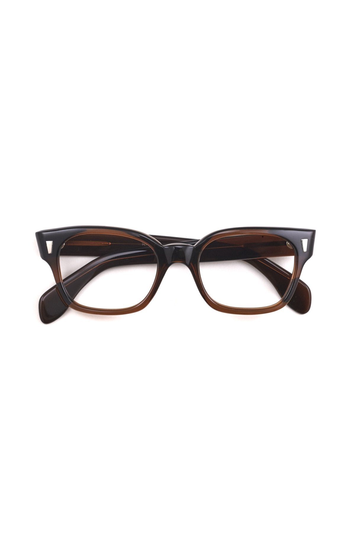 1960s FRANCE VINTAGE EYEGLASS BROWN SMOKE - OPT-874