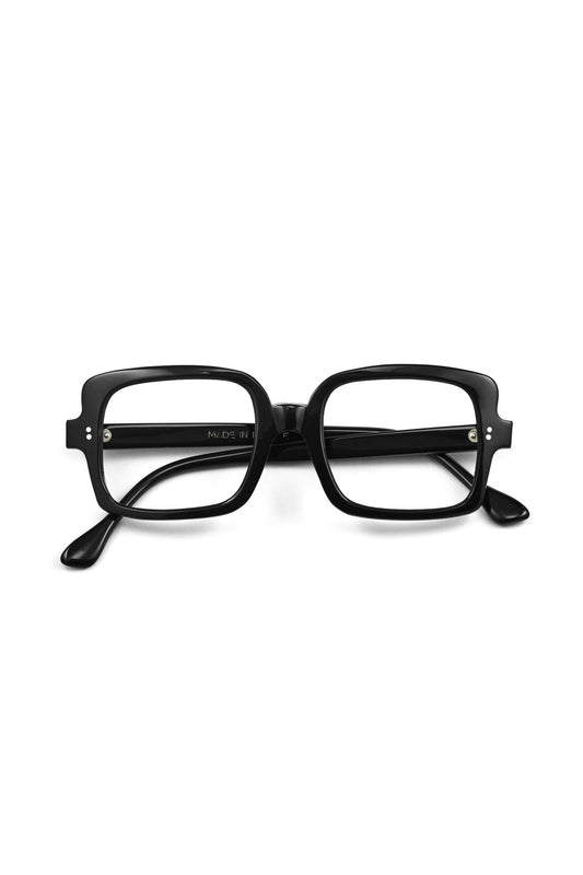 1960s FRANCE VINTAGE EYEGLASS SQUARE BLACK - OPT-875