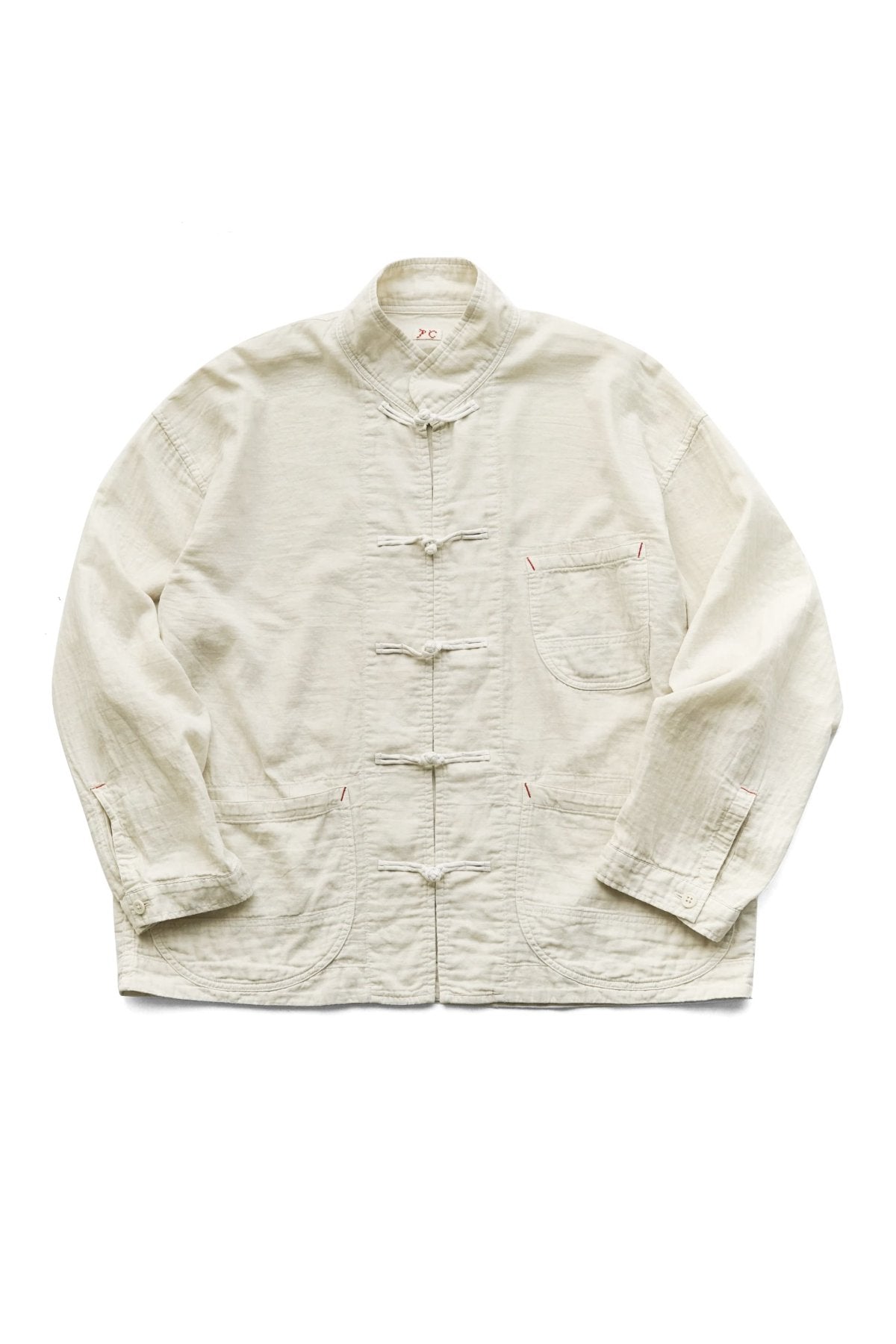 Porter Classic - GAUZE CHINESE JACKET - OFF WHITE