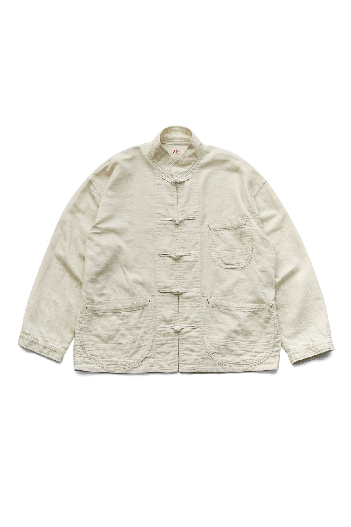 Porter Classic - GAUZE CHINESE JACKET - OFF WHITE