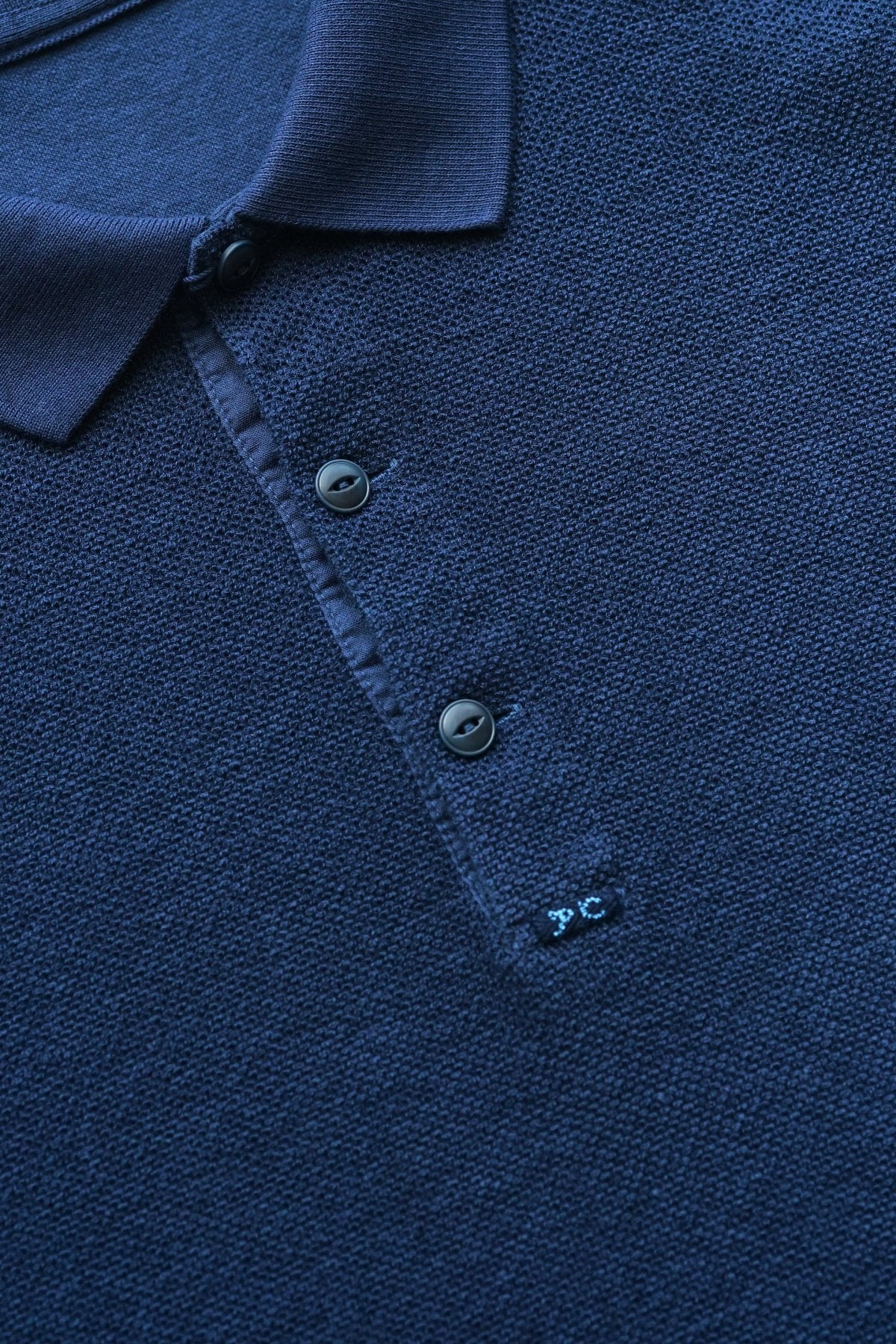 Porter Classic - SUMMER PILE POLO SHIRT - NAVY