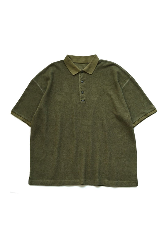 Porter Classic - SUMMER PILE POLO SHIRT - OLIVE