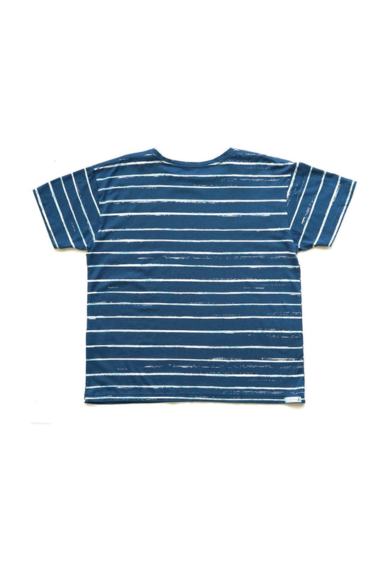 Porter Classic - ARTIST BORDER T-SHIRT - NAVY