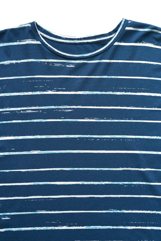 Porter Classic - ARTIST BORDER T-SHIRT - NAVY