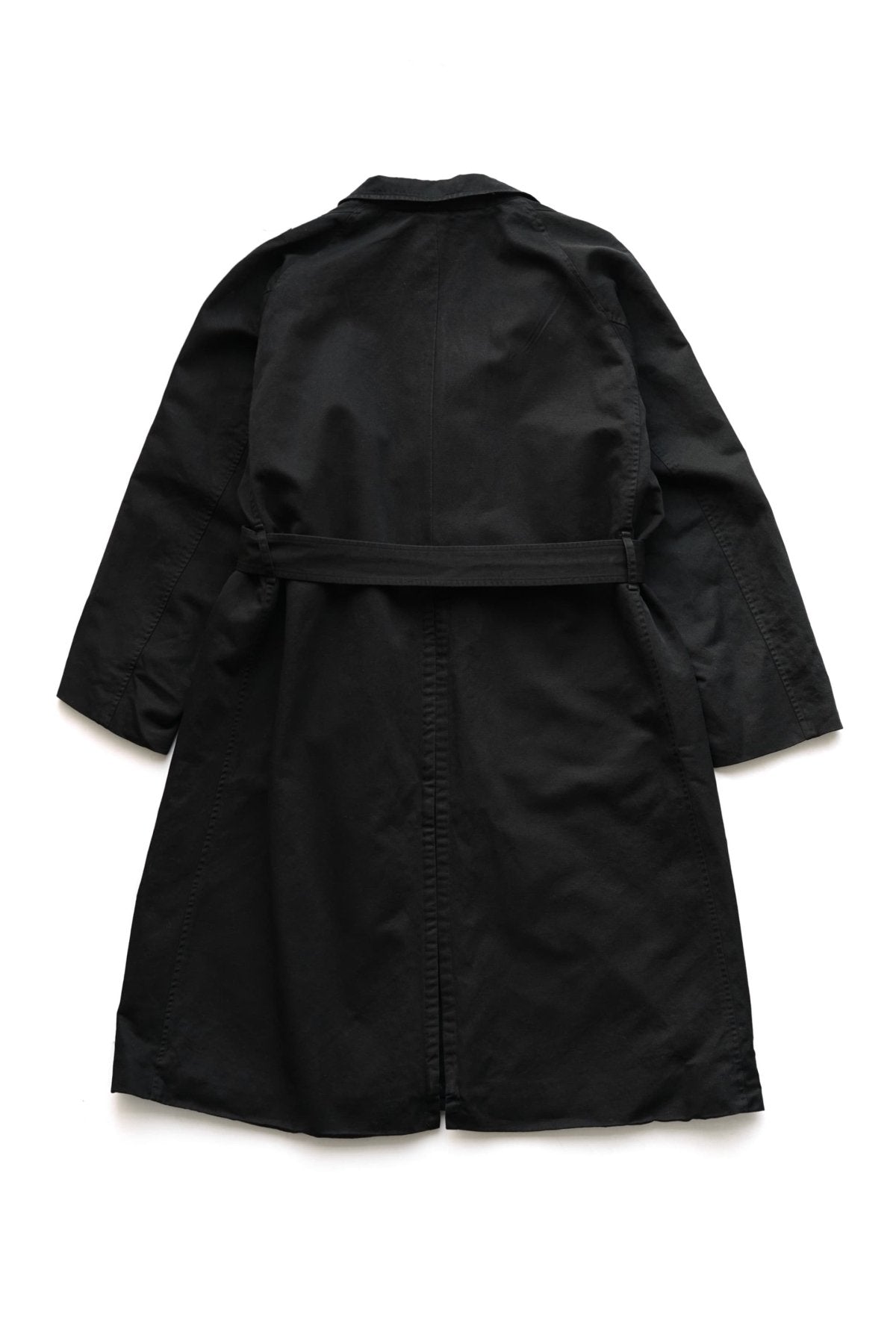 OLD JOE - BELTED WAIST DUSTER COAT - BLACK