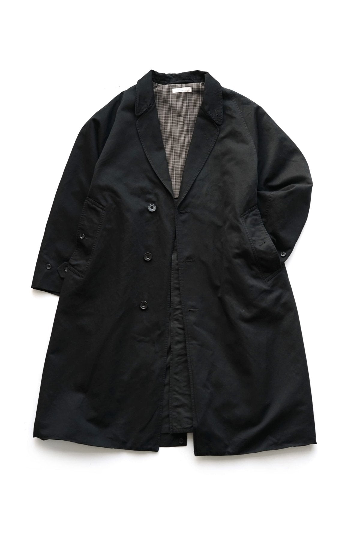 OLD JOE - BELTED WAIST DUSTER COAT - BLACK