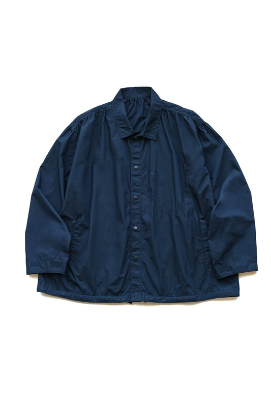 Porter Classic - POPLIN GATHERED JACKET - NAVY