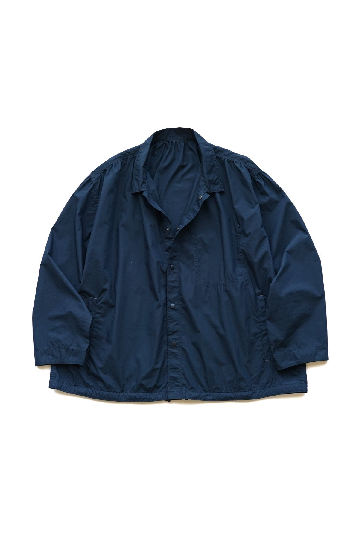 Porter Classic - POPLIN GATHERED JACKET - NAVY