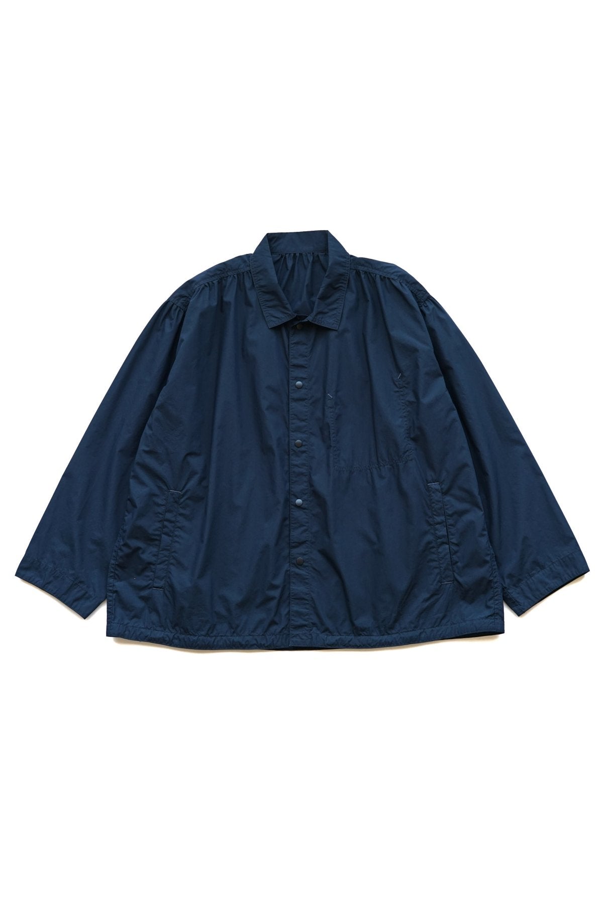 Porter Classic - POPLIN GATHERED JACKET - NAVY