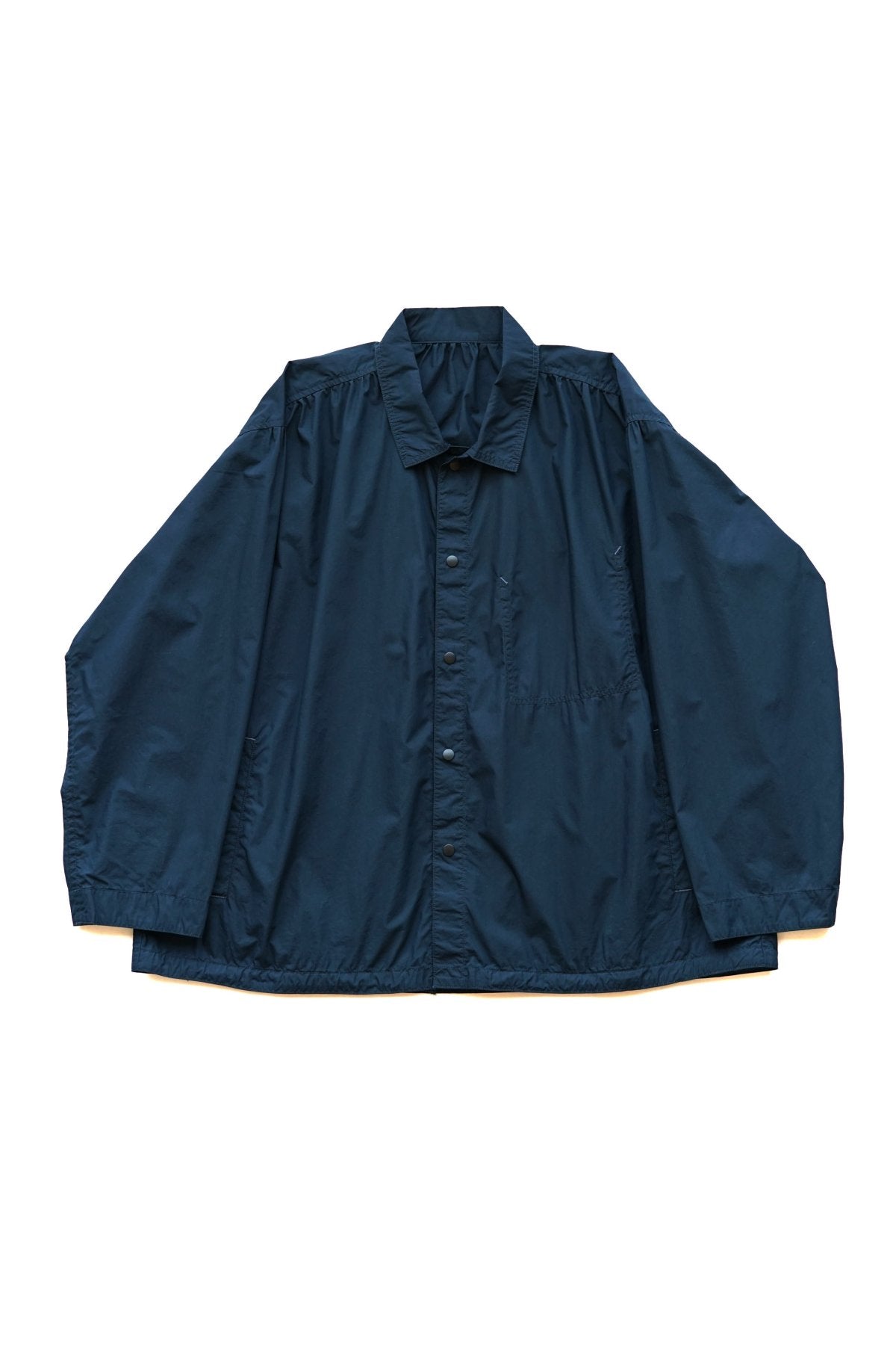 Porter Classic - POPLIN GATHERED JACKET - NAVY