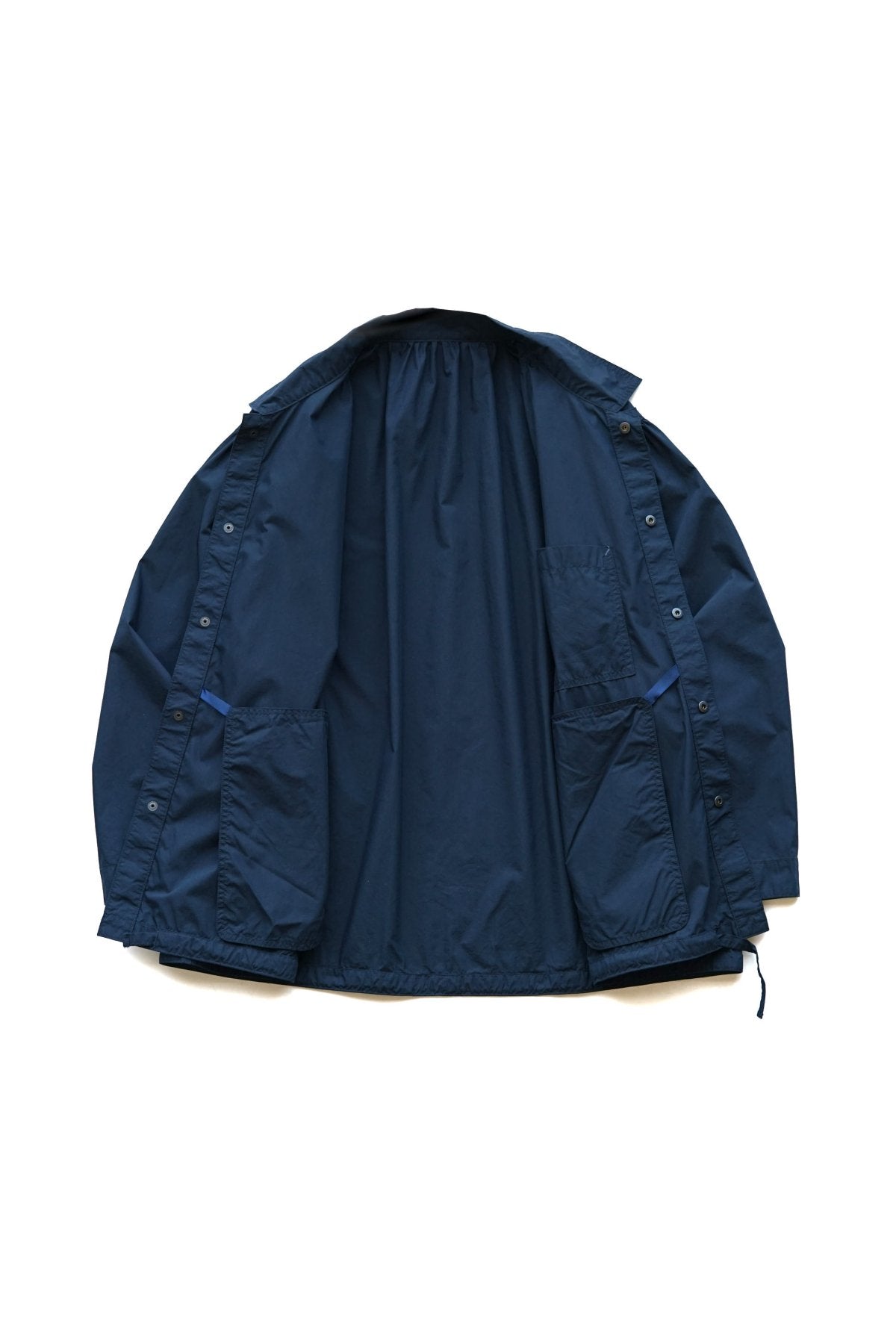 Porter Classic - POPLIN GATHERED JACKET - NAVY