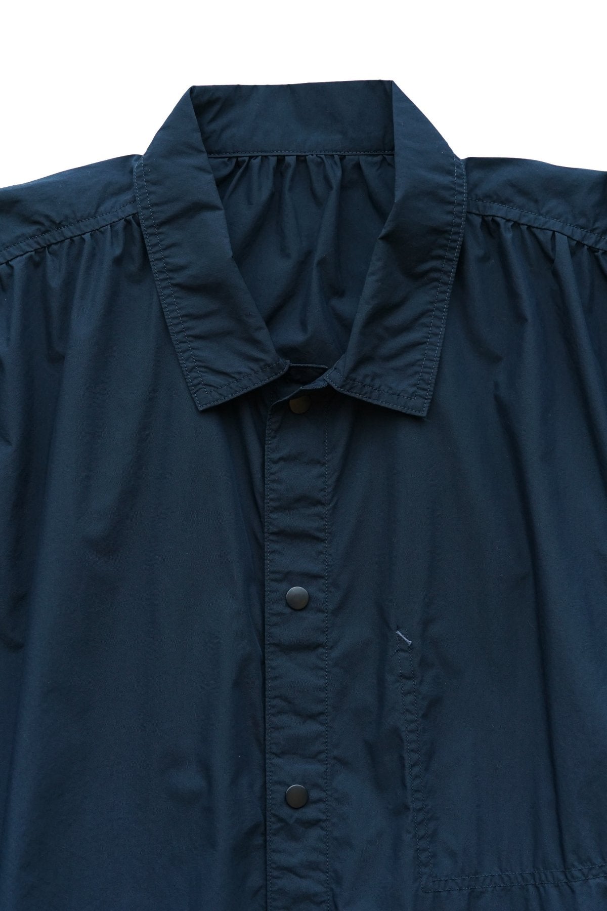 Porter Classic - POPLIN GATHERED JACKET - NAVY