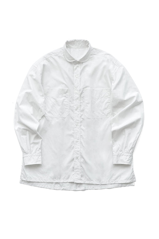 Porter Classic - SWISS COTTON WIDE POCKET SHIRT (ALUMO FABRIC 160/3) - WHITE