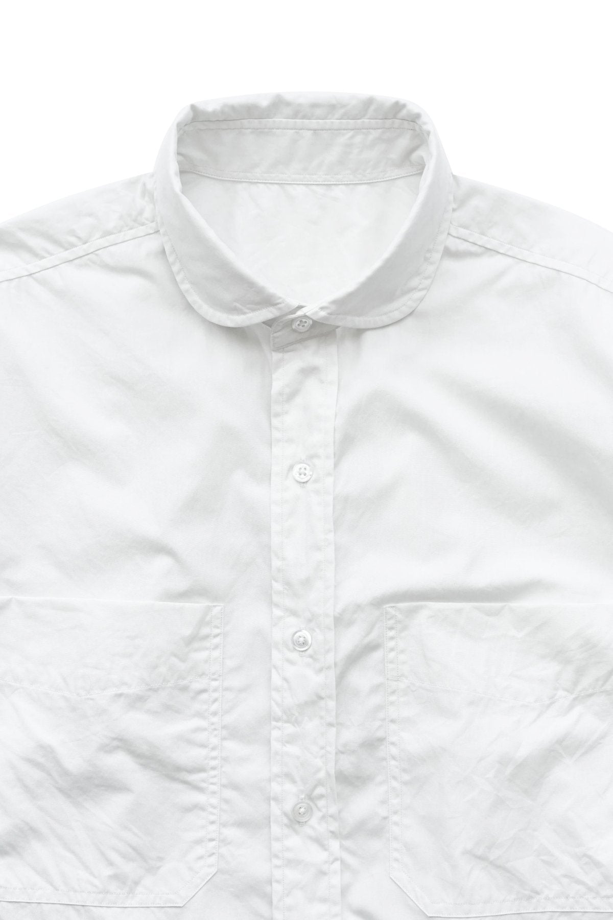 Porter Classic - SWISS COTTON WIDE POCKET SHIRT (ALUMO FABRIC 160/3) - WHITE