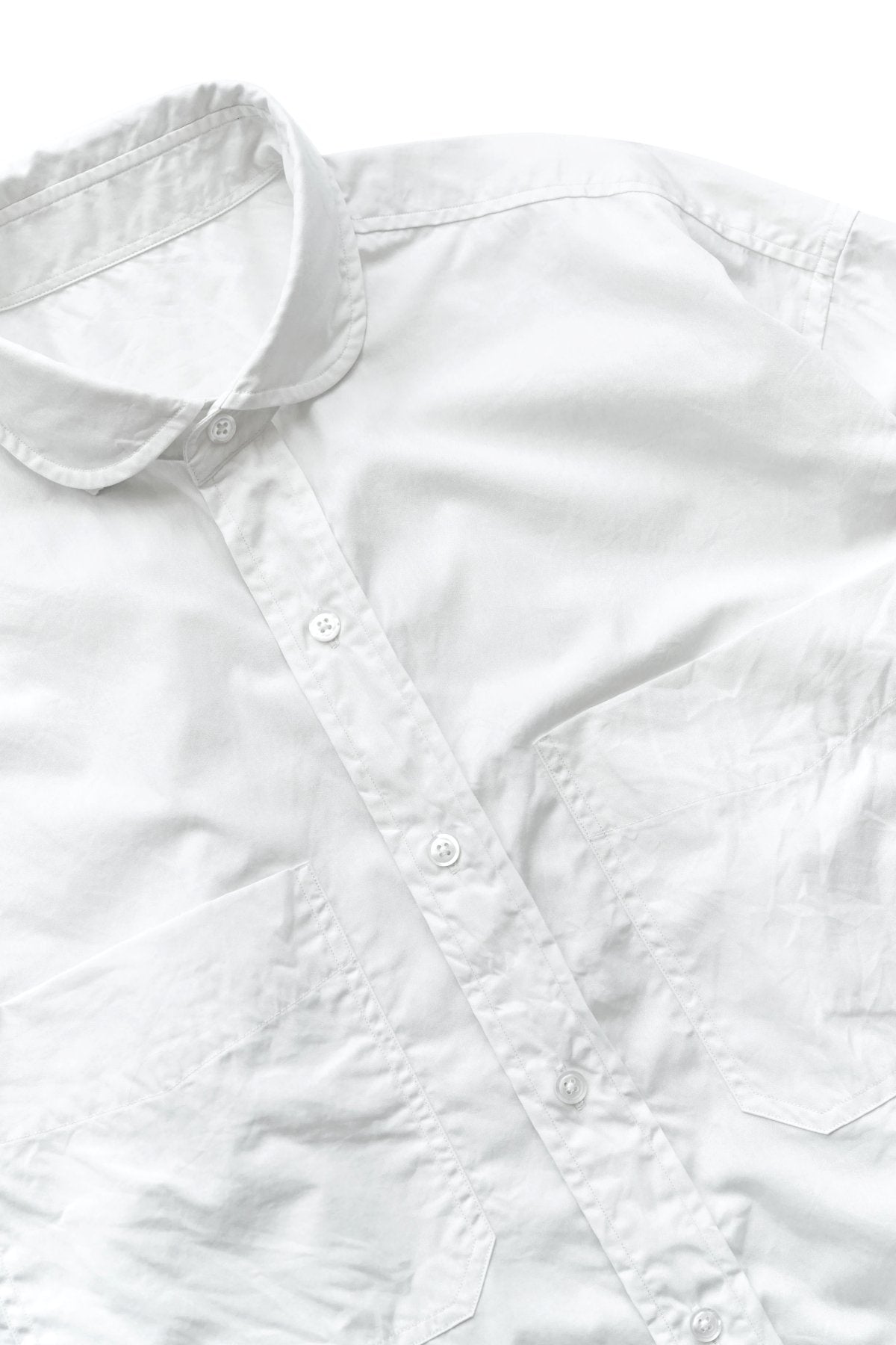 Porter Classic - SWISS COTTON WIDE POCKET SHIRT (ALUMO FABRIC 160/3) - WHITE