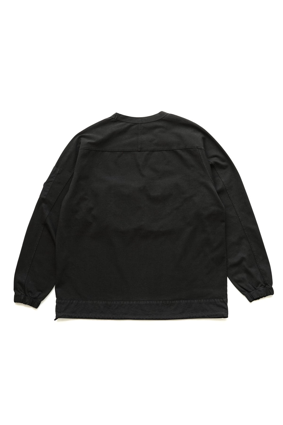 C.P. COMPANY - HEAVY JERSEY MIXED SWEATSHIRT - BLACK