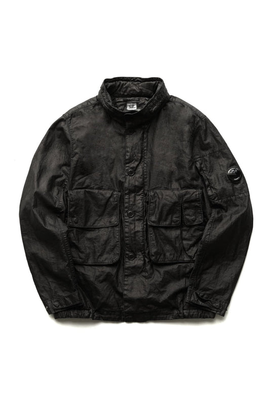 C.P. COMPANY - LINO WAX MEDIUM JACKET - BLACK