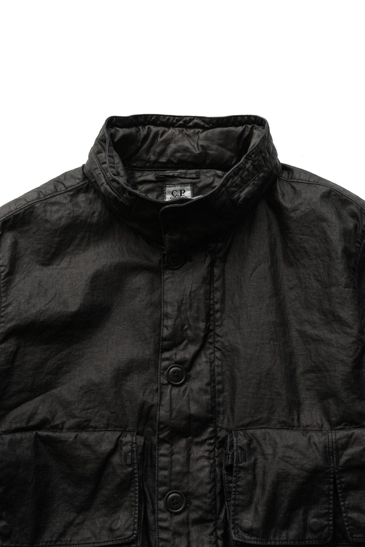 C.P. COMPANY - LINO WAX MEDIUM JACKET - BLACK