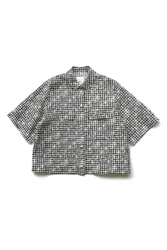 Sen'en Fujita avec humoresque - POCKET SHIRT - GINGHAM BLACK