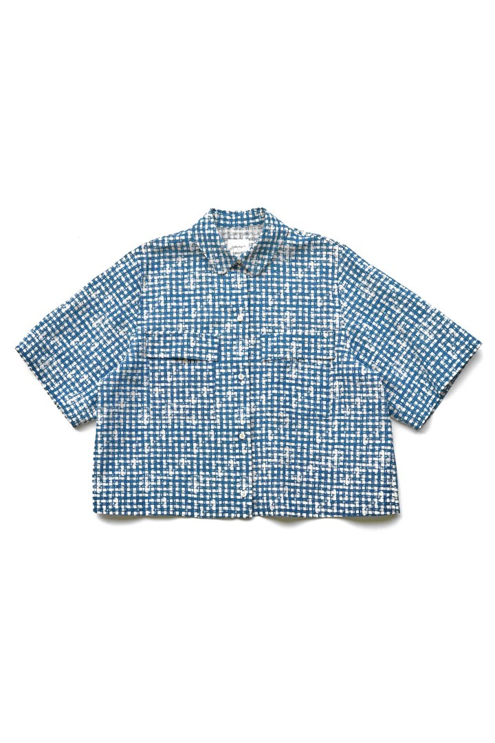 Sen'en Fujita avec humoresque - POCKET SHIRT - GINGHAM BLUE