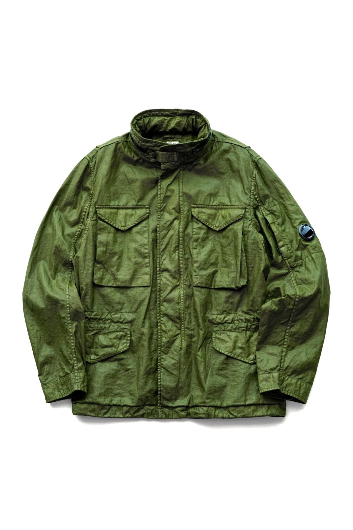 C.P. COMPANY - LINO WAX UTILITY JACKET - GREEN MOSS