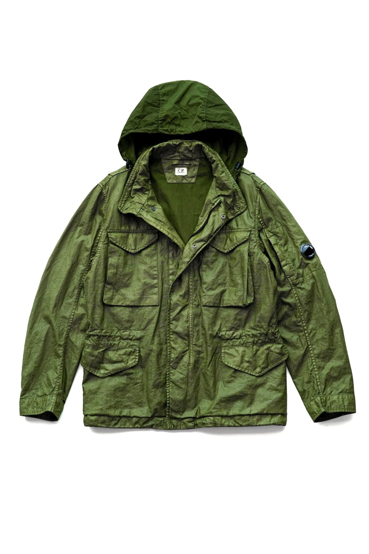 C.P. COMPANY - LINO WAX UTILITY JACKET - GREEN MOSS